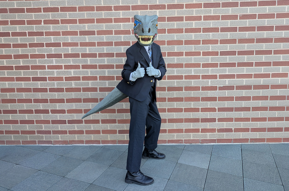 Dinosaur lawyer fights for you!
